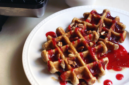 Valentine’s Day Recipe: Waffles and Ice Cream with Goji Syrup