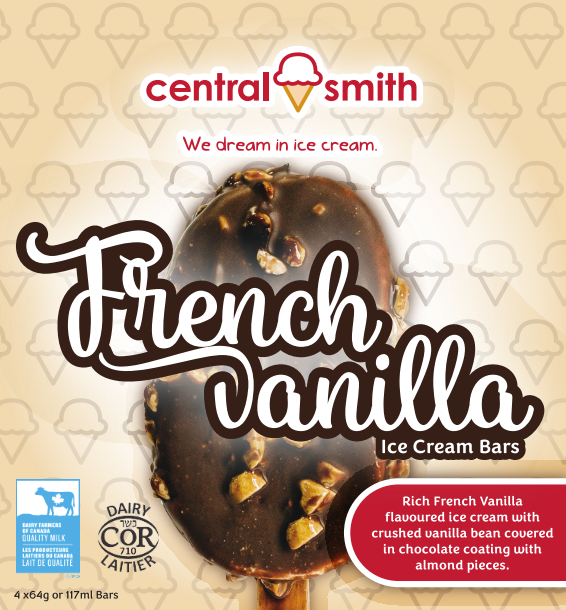 French Vanilla Ice Cream Bars (4 Bars per Box)